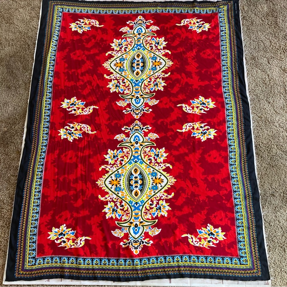 Amani Regd Design Damask Shawl Wrap Throw Scarf Soft Tapestry Table Cloth 44X57